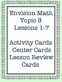 Preview of Envision Math Grade 5 Topic 3 Lesson Review, Center Activities, Activity Cards