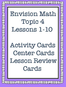 Preview of Envision Math Grade 5 Topic 4 Lesson Review, Center Activities, Activity Cards