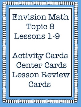 Preview of Envision Math Grade 5 Topic 8 Lesson Review, Center Activities, Activity Cards