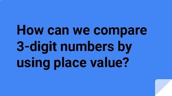 Preview of Envision Math Lesson Grade 2 - 9.8  Comparing 3-digit numbers place value