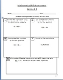 Envision Math Skills Assessments Grade 5