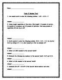 Envision Math Topic 2 Review Grade 5
