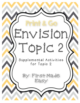 Preview of Envision Math Topic 2 Supplemental Activities - First Grade