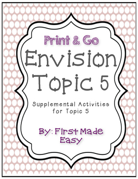 Preview of Envision Math Topic 5 Supplemental Actvities - First Grade