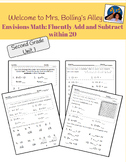 Envision Math Worksheets- Unit 1 Second Grade