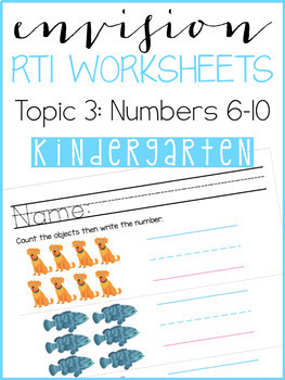 Preview of Envision RTI Worksheets: Kindergarten | Topic 3 | DIGITAL | Google Slides 
