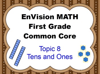 Preview of Envision Math First Grade Topic 8 for SMARTBOARD