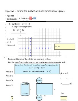 Preview of Envision chapter 8 Geometric solids, guided notes