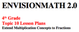 Envision math 2.0 grade 4 topic 10 Lesson plans BUNDLE