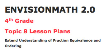 Preview of Envision math 2.0 grade 4 topic 8 Lesson plans BUNDLE