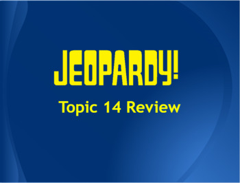 Preview of Envisions 2.0 3rd Grade Topic 14 Jeopardy Review Game