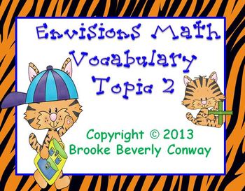 Preview of Envisions Grade 3 Topic 2 Vocabulary