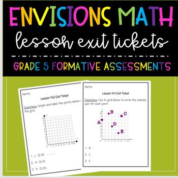 Preview of Envisions Math - Grade 5 - Topic 14 Exit Tickets