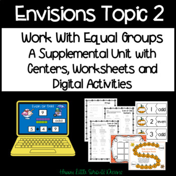 Preview of Envisions Topic 2 Centers and Activities Bundle Second Grade