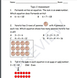 Envisions Math Topic 2 Assessment Second Grade