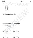 Envisions Math Topic 4 Assessment Second Grade