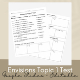 Envisions Topic 1 Test - Improper Fractions/Mixed Numbers/