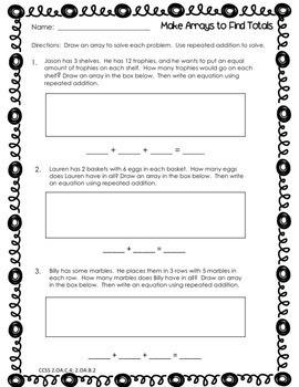 envisions math topic 2 second grade work with equal