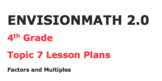 Envisions math 2.0 Topic 7 Lesson Plans 4th grade BUNDLE