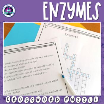Enzymes Crossword Puzzle by The Lab Teachers Pay Teachers