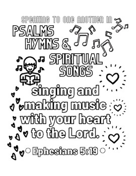 Preview of Ephesians 5:19 Coloring Page