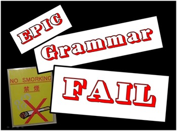 Preview of Epic Grammar FAIL - Fun Test Prep Review Game