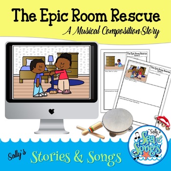 Preview of Epic Room Rescue A Musical Composition Picture Story Encourage Music Creativity