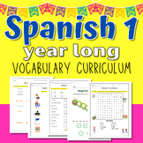 Year Long Spanish 1 Vocabulary BUNDLE