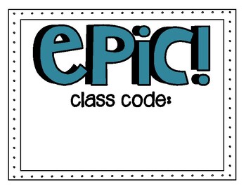 Preview of Epic!, Moby Max, Prodigy, Google Classroom, and Knowledgehook Class Code Posters