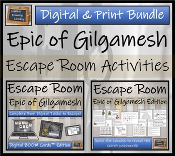 Preview of Epic of Gilgamesh Escape Room Bundle | BOOM Cards™ Digital & Print Versions