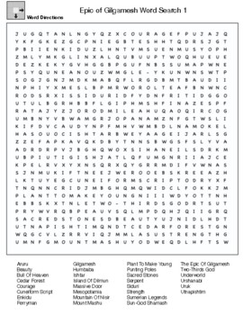 Epic of Gilgamesh Word Search by Northeast Education | TPT