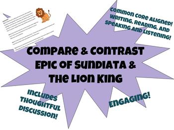 Preview of Epic of Sundiata Compare to Lion King
