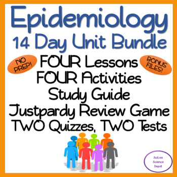 Preview of Epidemiology 14 Day NO PREP Unit Bundle: Lessons, Activities, Assessments