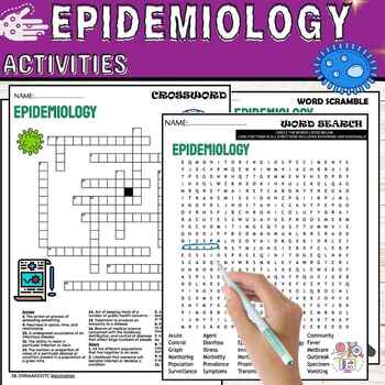Preview of Epidemiology Fun Worksheets,Puzzles,Wordsearch & Crosswords