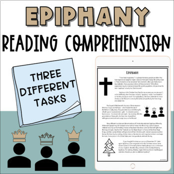 Preview of Epiphany Activities - Reading Response and Religion Tasks