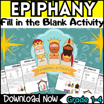Preview of Epiphany Activities - The Epiphany Fill in The Blanks  Sheet - 3 kings day