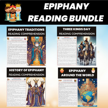 Preview of Epiphany Reading Comprehension Bundle | Three Kings Day Worksheets