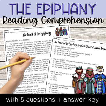 Preview of Epiphany Reading Comprehension: Catholic Three Kings Day/Wise Men Activity