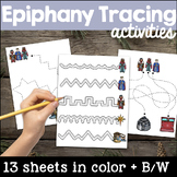 Epiphany / Three Kings' Day Tracing Practice and Coloring Sheet