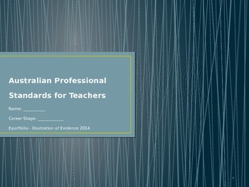 Preview of Eportfolio Australian Teaching Standards eportfolio