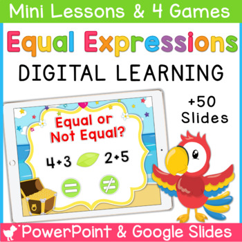 Preview of Equal Expressions Digital Centers | PowerPoint | Google Slides