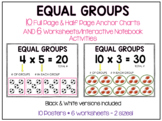 Equal Groups Anchor Charts and Activities