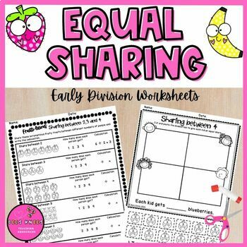 Preview of Equal Groups - Division - Fair Sharing -  Worksheet Pack