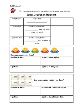 Preview of Equal Groups (Illustrative Math - 4th Grade - Unit 3, Lesson 1)