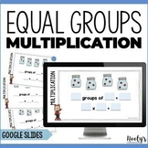 Equal Groups Multiplication Google Slides and Print Task Cards 