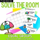 Equal Groups Multiplication Math Task Cards 2nd Grade Solv