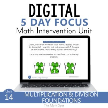 Preview of Equal Groups Multiplication and Division | Digital Math Unit Google Classroom