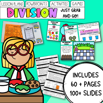 Preview of Equal Groups & Shares | Division Unit: Lesson Plans, PowerPoints & Activities!