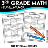Equal Groups Size Worksheets 3rd Grade Division and Multip