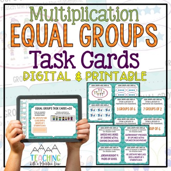 Preview of Equal Groups Task Cards